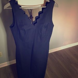 BR scalloped Midi Dress